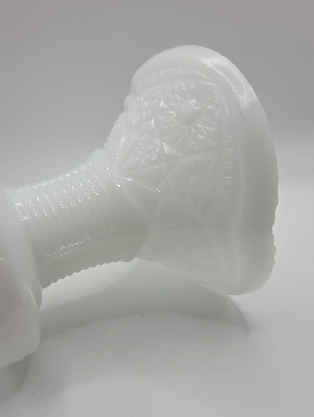 Mckee White Milk Glass Pedestal Compote For Concord Punch Bowl Rare